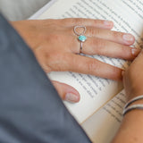 ANILLO AMAZONITA SILVER