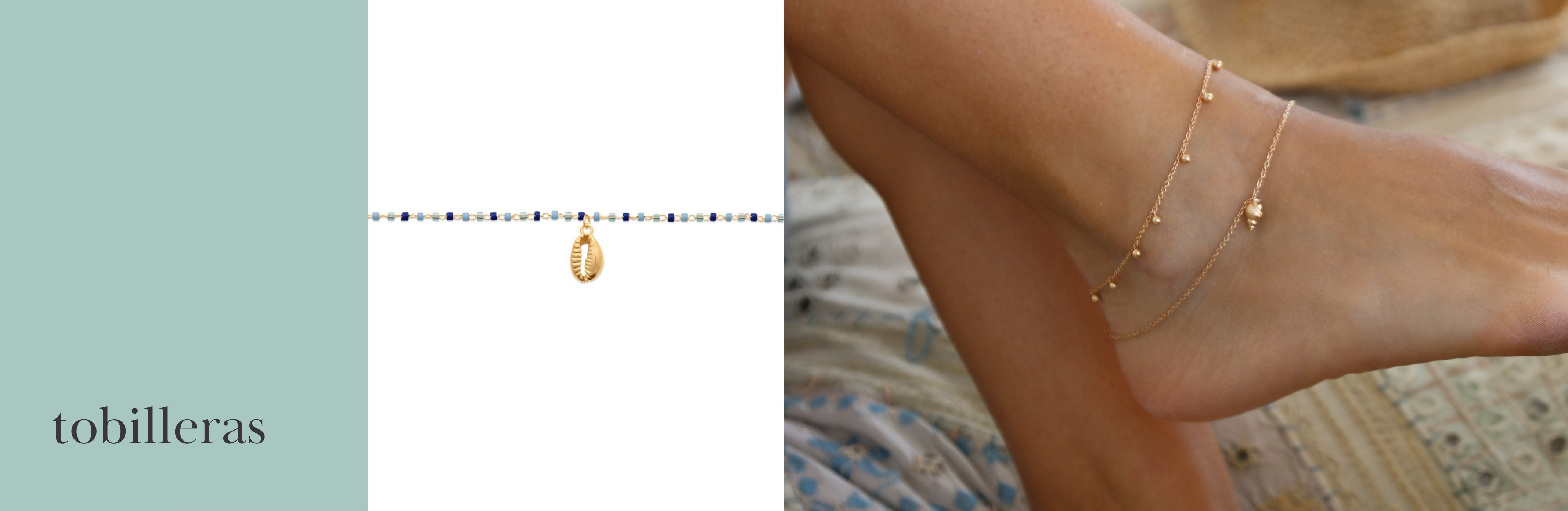 tobilleras , pulseras pie