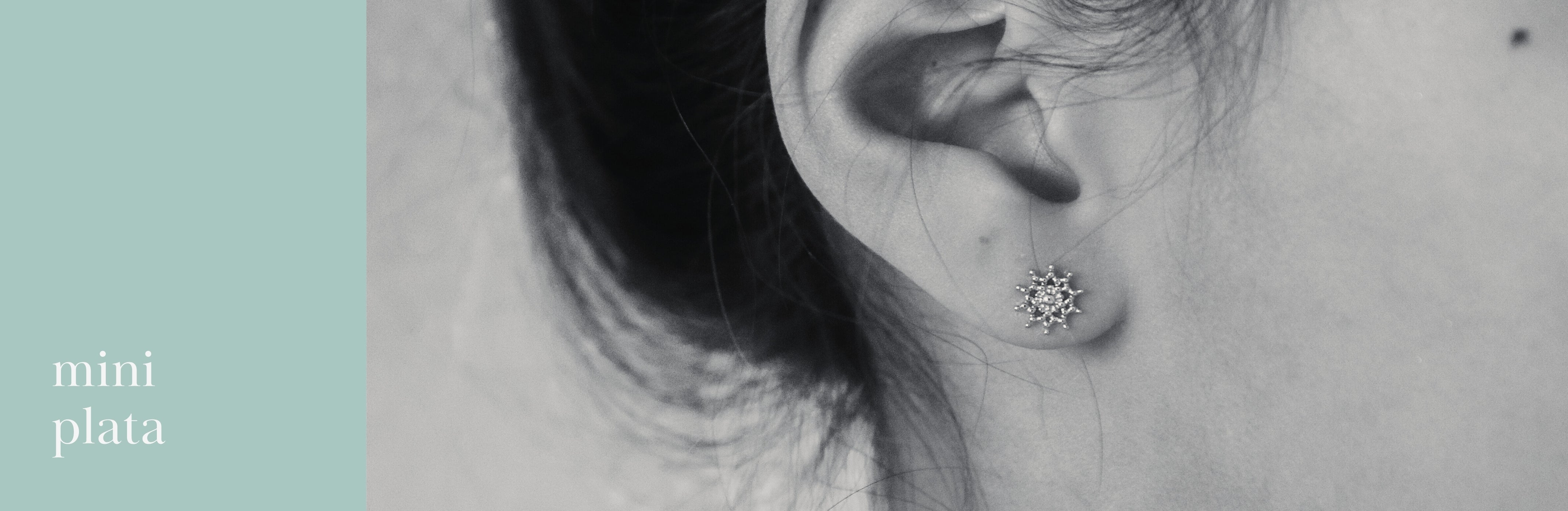 pendientes mini plata de ley