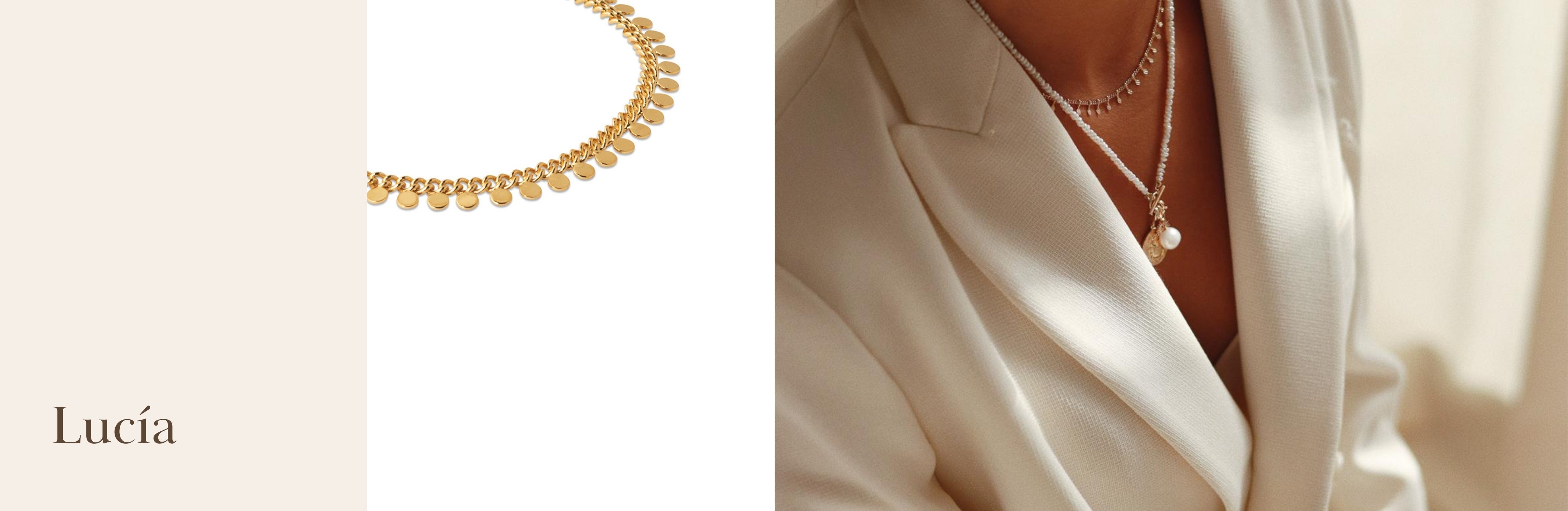 Joyas chapadas con 3 micras de oro de 18 kilates.   Elegantes y duraderas.