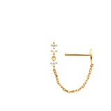 Piercing three long golden