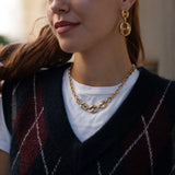 Collar brote steel golden