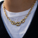 Collar brote steel golden