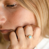 ANILLO AMAZONITA GOLDEN