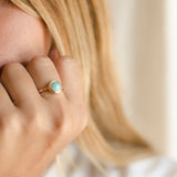 ANILLO AMAZONITA GOLDEN