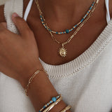 PULSERA BENISSA APATITA GOLDEN