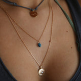 COLLAR OJO CIRCONITA AZUL GOLDEN