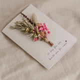Packaging tarjeta flores preservadas  + Caja y bolsa