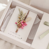 Packaging tarjeta flores preservadas  + Caja y bolsa