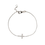 PULSERA CRUZ BOLITAS SILVER