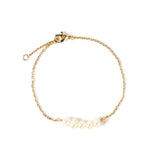 PULSERA PERLITAS  GOLDEN