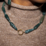 Gargantilla Aloise agata blue golden