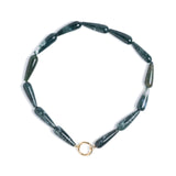 Gargantilla Aloise agata blue golden