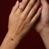 PULSERA COEUR ROUGE GOLDEN