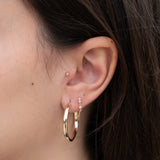 Piercing three long golden